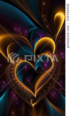 Colorful heart-shaped pattern illustration background Colorful heart-shaped pattern illustration background 106488408