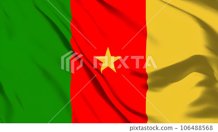The Cameroonian flag is flying. The Cameroonian flag is flying. 106488568