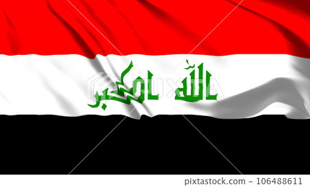 伊拉克國旗飄揚。 106488611