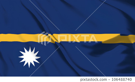 瑙魯國旗飄揚。 106488740