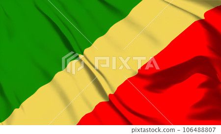 The flag of the Republic of the Congo flutters. The flag of the Republic of the Congo flutters. 106488807