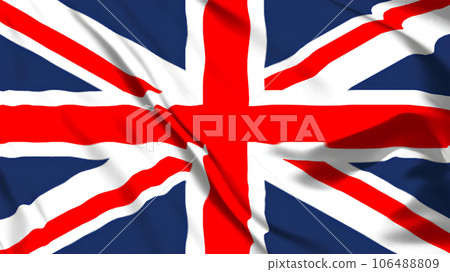 The British flag is flying. 106488809