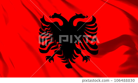 The Albanian flag is flying. The Albanian flag is flying. 106488830