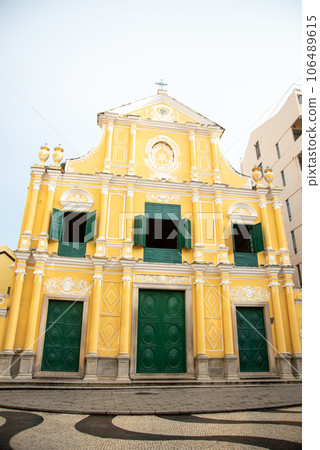 Beautiful scenery of St. Dominic's Church in Macau Old Town 106489615