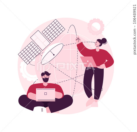 Global web connection abstract concept vector illustration. Global network communication, satellite connection system, internet, GPS technology, social media, fast data transfer abstract metaphor. Global web connection abstract concept vector illustration. Global network communication, satellite connection system, internet, GPS technology, social media, fast data transfer abstract metaphor. 106489921