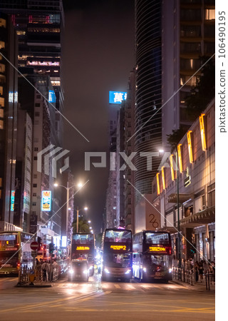 Beautiful night view scenery of Tsim Sha Tsui, Hong Kong Beautiful night view scenery of Tsim Sha Tsui, Hong Kong 106490195