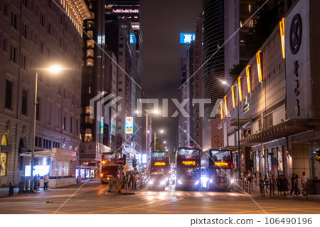 Beautiful night view scenery of Tsim Sha Tsui, Hong Kong Beautiful night view scenery of Tsim Sha Tsui, Hong Kong 106490196