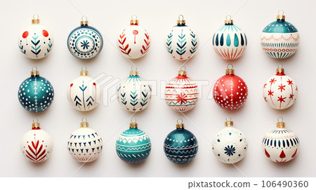 聖誕樹裝飾品手繪圖標參考表 106490360