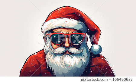 戴著墨鏡、雪眼的聖誕老人 戴著墨鏡、雪眼的聖誕老人 106490682