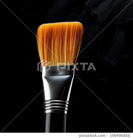 Artistic Paintbrush Art Tool Photorealistic Square Illustration. Design and Creativity. Ai Generated Trendy Illustration with Professional Graphic Paintbrush Art Tool. 106490888