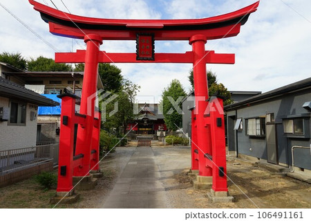 茨城縣結城市JR水戶線結城站周邊的住吉神社風景 106491161