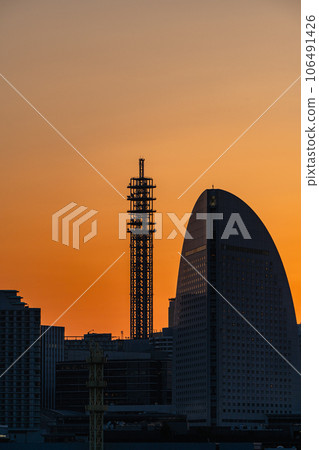 Sunset and Intercontinental Hotel vertical Sunset and Intercontinental Hotel vertical 106491426