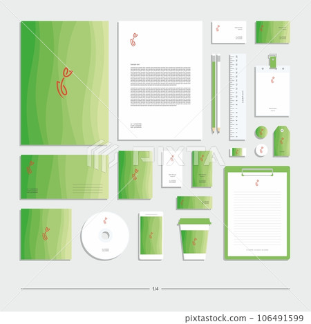 Abstract corporate identity. Stationery set. Abstract corporate identity. Stationery set. 106491599