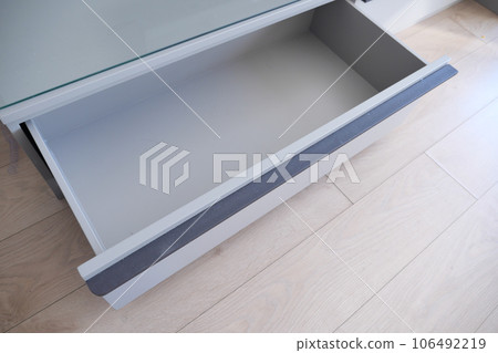 top view of a opened empty drawer top view of a opened empty drawer 106492219