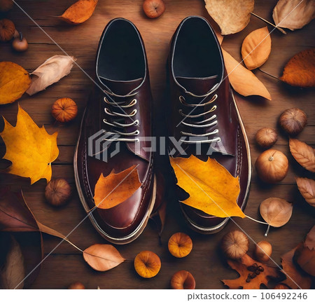 autumn shoes background autumn shoes background 106492246