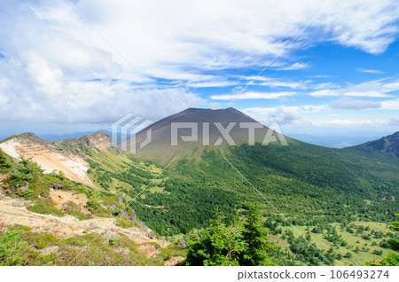 Panoramic view of Mt. Asama seen from the outer rim of Mt. 106493274