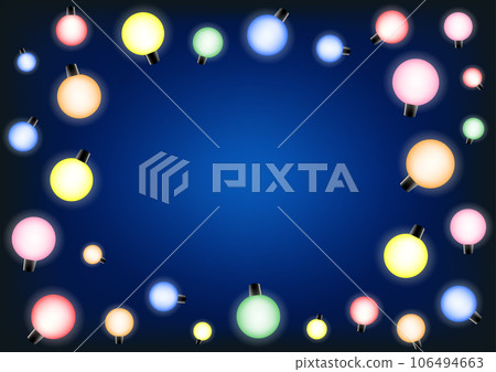 Colorful golf light bulb frame with copy space on blue background abstract vector illustration celebration template of invitation, web banner, poster. Colorful golf light bulb frame with copy space on blue background abstract vector illustration celebration template of invitation, web banner, poster. 106494663