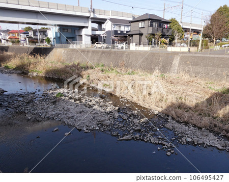 Peaceful scenery on the riverbed 106495427