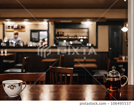 Realistic tea cozy detailed warm neutral restaurant Realistic tea cozy detailed warm neutral restaurant 106495537