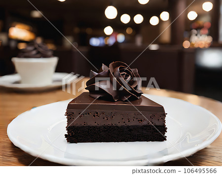 Realistic chocolate dessert neutral palette warm lighting 106495566