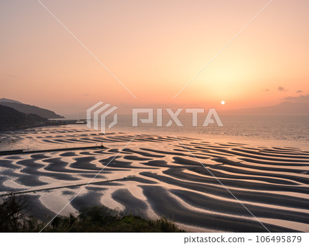 Kumamoto_Mikoshirai coast and sunset view spectacular day Kumamoto_Mikoshirai coast and sunset view spectacular day 106495879