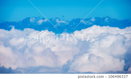 夏天的南八岳 從赤岳遠眺北阿爾卑斯山 Yarihotaka 山脈 夏天的南八岳 從赤岳遠眺北阿爾卑斯山 Yarihotaka 山脈 106496337