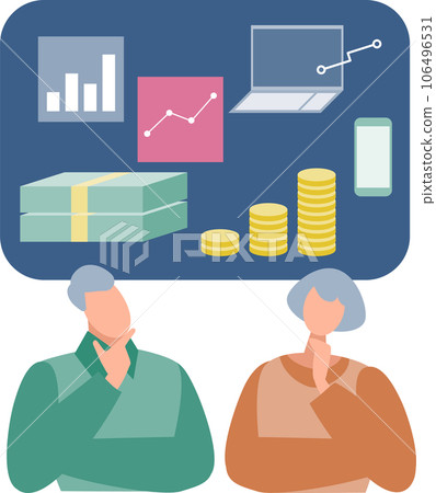 Senior couple worried about money 106496531