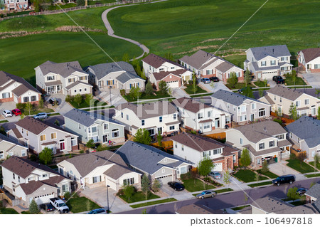 Typical american suburban development. 106497818