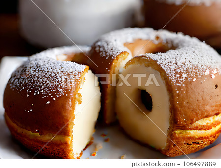 Realistic donut neutral palette warm lighting highly 106497889