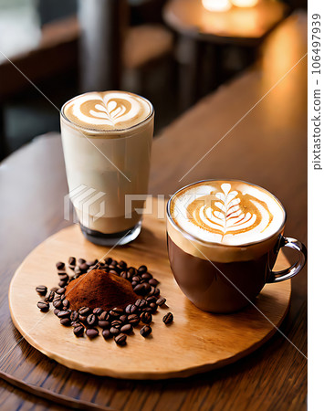 Realistic coffee neutral palette warm lighting detailed 106497939
