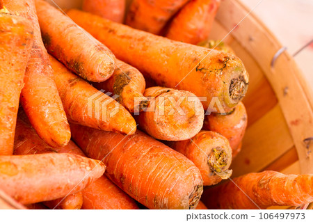 Fresh produce on sale at the local farmers market. 106497973