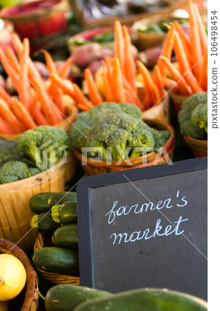 Fresh produce on sale at the local farmers market. Fresh produce on sale at the local farmers market. 106498454