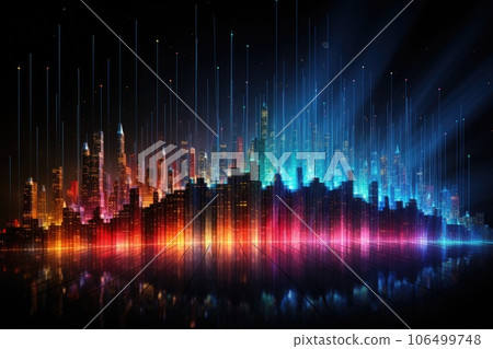 Abstract Background Business digital graph chart in stock trade market and growth investment. AI Generative 106499748