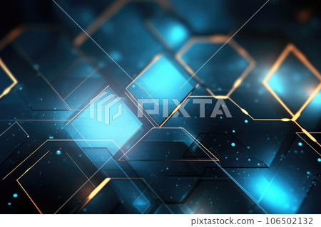Geometric technology background design. Generative AI 106502132
