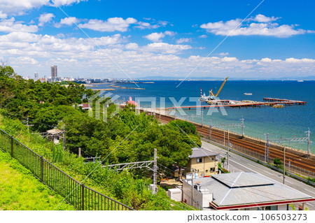 從神戶市須磨區須磨浦公園看到的夏日風景 106503273