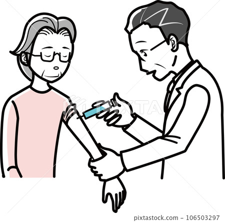 vaccination doctor and patient vaccination doctor and patient 106503297