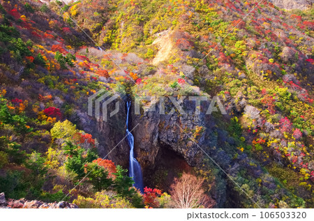 小牧平的紅葉風景（宮城縣藏王町） 106503320