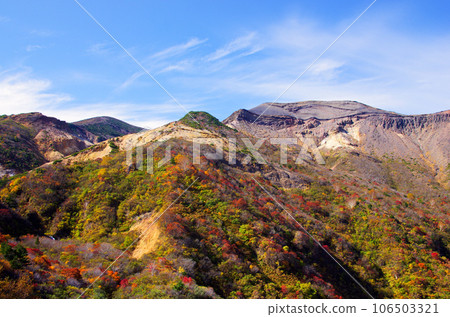 小牧平的紅葉風景（宮城縣藏王町） 106503321