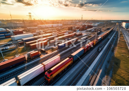 Global business of Container Cargo freight train. Global business of Container Cargo freight train. 106503728