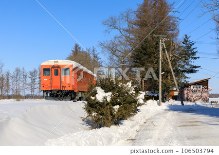 北海道_廣尾線興福站遺址雪景 106503794