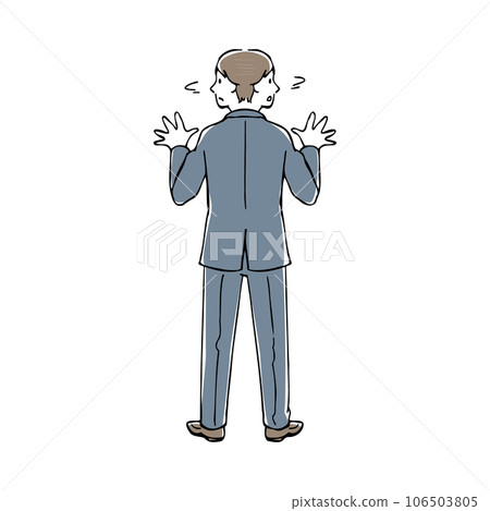 Illustration of a man raising his hands and... - Stock Illustration ...