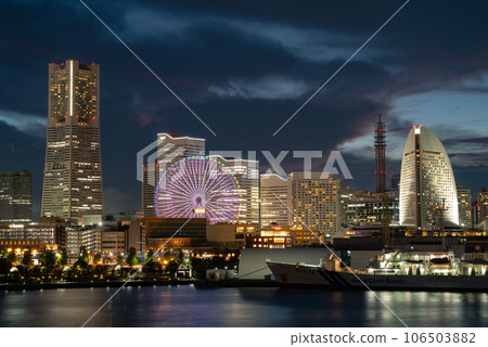 Kanto tourist spot Yokohama Minato Mirai night view 106503882