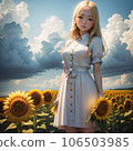 Sunflowers and girls 106503985