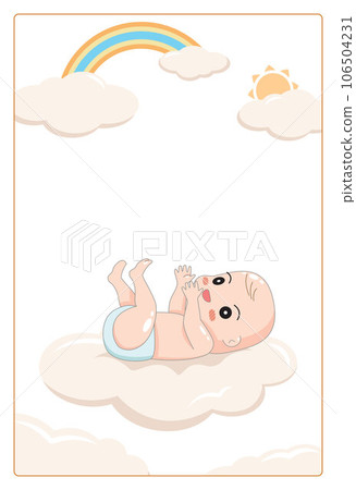 baby shower invitation with cartoon card, It's a boy. It's a girl, Vector illustration baby shower invitation with cartoon card, It's a boy. It's a girl, Vector illustration 106504231
