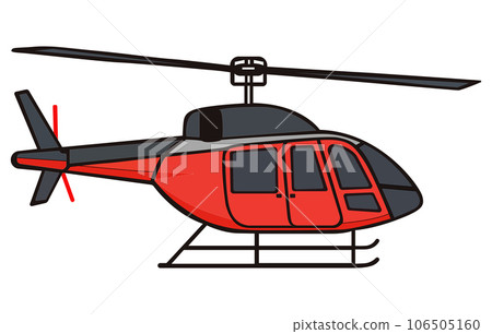 Helicopters Aircrafts Illustration, Flying Colorful Choppers, Air Transportation Flat Vector Illustration 106505160