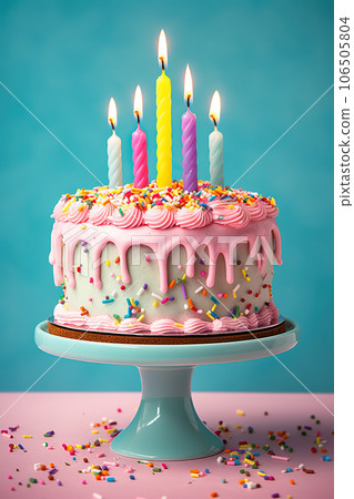 Colorful birthday cake. Ai generative Colorful birthday cake. Ai generative 106505804