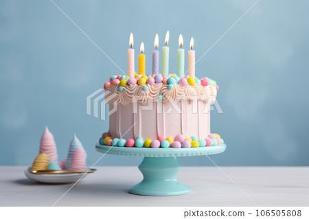 Colorful birthday cake. Ai generative Colorful birthday cake. Ai generative 106505808
