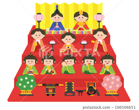 Doll's Festival Hina dolls: 10 decorations 106506651