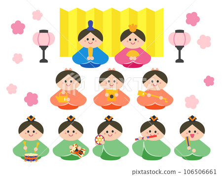 Hina Matsuri Hina 娃娃:10 人裝飾 Hina Matsuri Hina 娃娃:10 人裝飾 106506661
