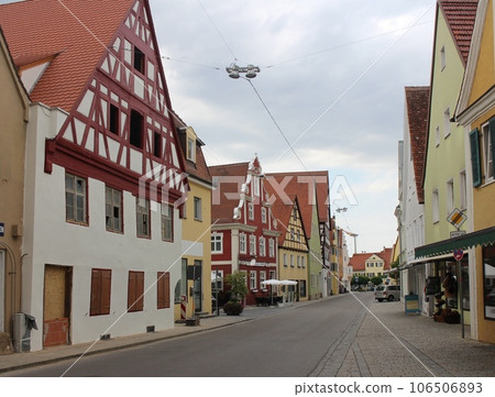 The streets of the old town of Nördlingen, Germany 106506893
